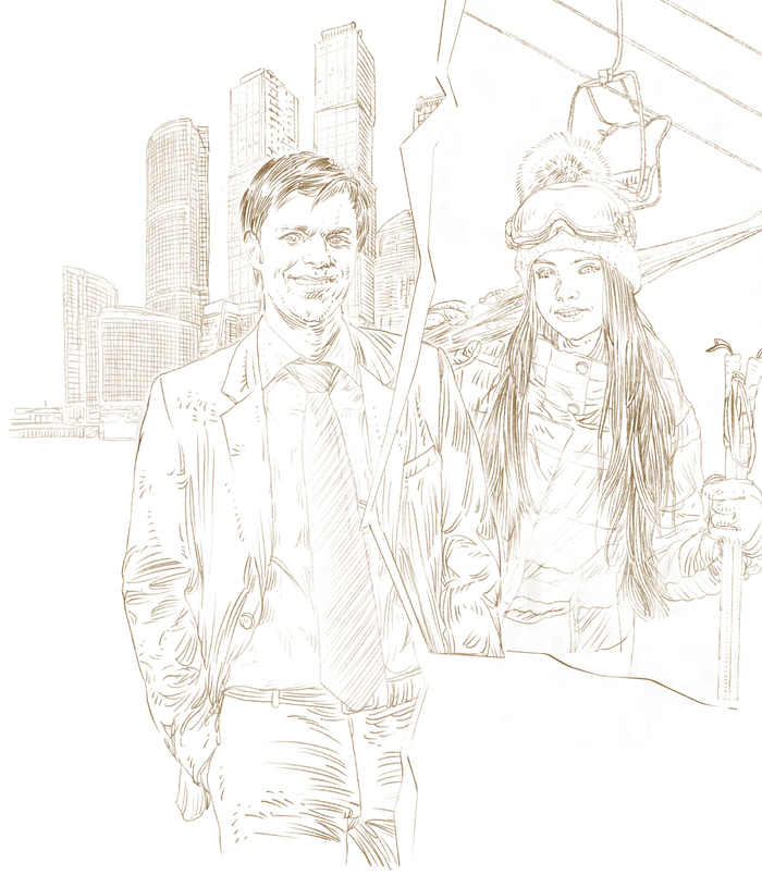 Карандашный эскиз композиции обложки книги