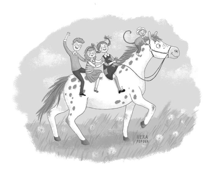 Иллюстрация к книге Пеппи Длинныйчулок