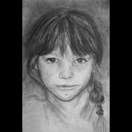 Портрет дочери карандашом
