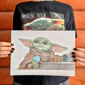 Фан-арт "Малыш Грогу".