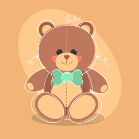 Открытка в стиле вырезанной бумаги