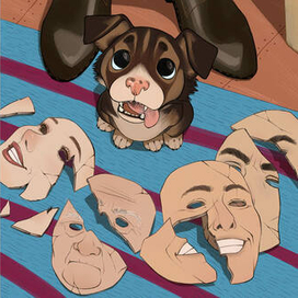 Первая часть иллюстраций к рассказу про щенка