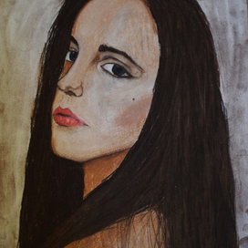 Девушка, пастель