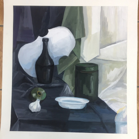 Живописный натюрморт 3 цвета