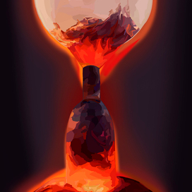 Извержение вулкана в бутылке