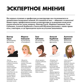 Портреты колумнистов. Вёрстка