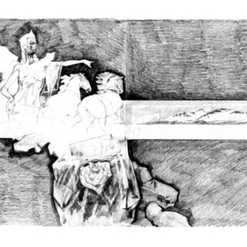 эскиз форзаца"Снежная Королева"