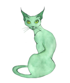 Зеленая кошка