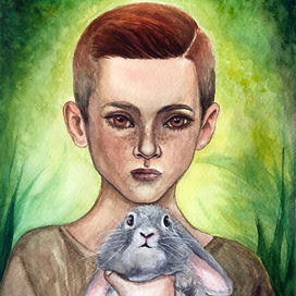 Мальчик с кроликом