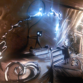 Игра света с тенью.Цирк.