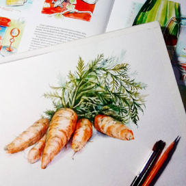 Морковь с ботвой 