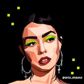 Современный геометрический Fashion портрет.