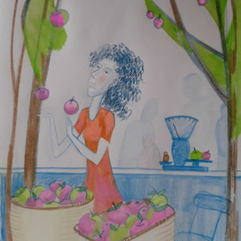 Продавец яблок 