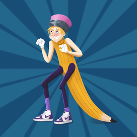 Персонаж карандаш