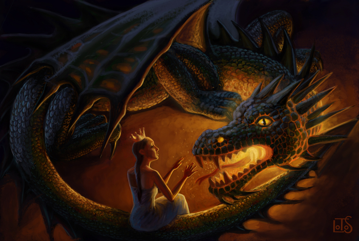 иллюстрация к песне Береснева "Дракон и принцесса"