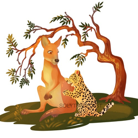 Кенгуру и леопард 