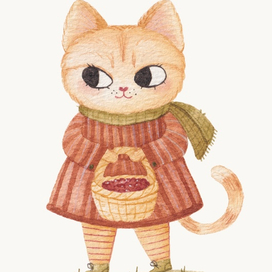 Кошечка с корзинкой 