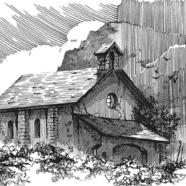 Церковь у подножия вулкана