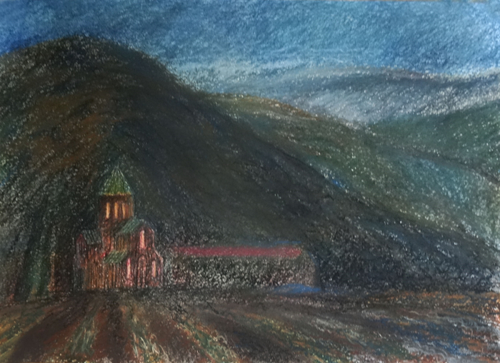 Грузия. Монастырь. Всенощная