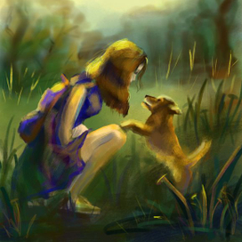 Девочка с собакой