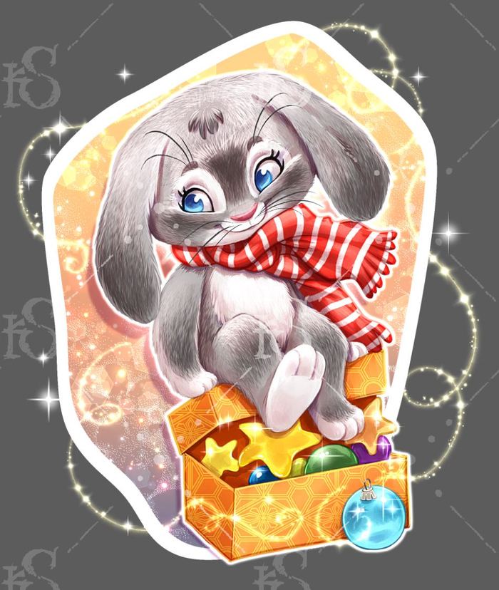 Заяц на коробке