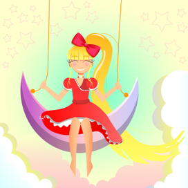 Девочка на качелях