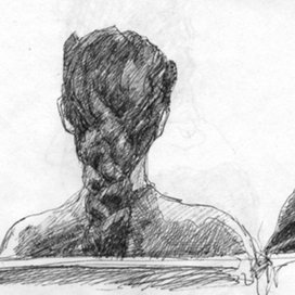 набросок со спины