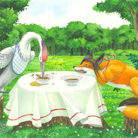 Лиса и журавль