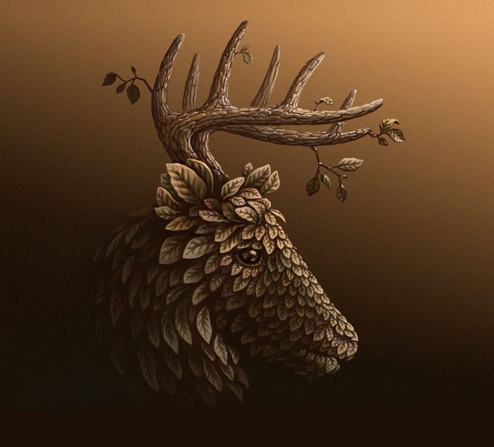 Лиственный олень