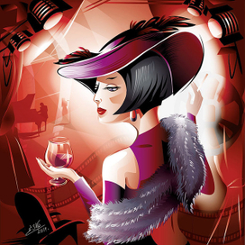 Актриса за кулисами