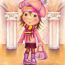 В метро. Для игры о правилах поведения в транспорте