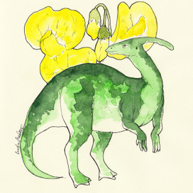 Паразауролоф, который бы молчал вместе с душистым горошком.