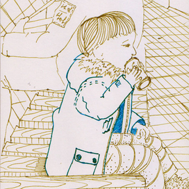 Малыш с на лавочке