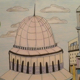 Рисунок "Выше крыш"