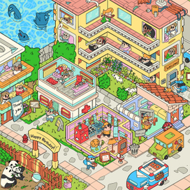 Иллюстрация, посвященная добрым делам в период карантина