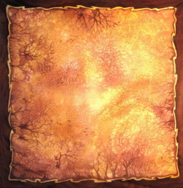 "Осень" шелковый платок 100х100