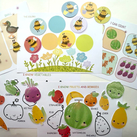 Ферма - иллюстрации для детской книжки с заданиями