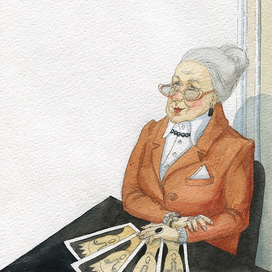 Книга о театре. Продавщица программок.