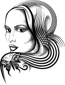 Woman With Butterfly Tattoo