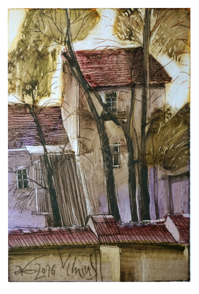 4 Из серии Маленький Вильнюс.15,5х11 масло, картон. 2016.