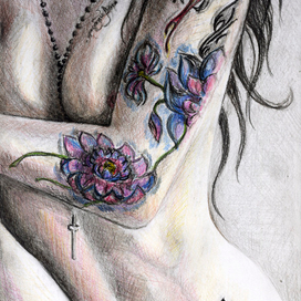 Девушка с тату