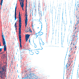 девчушка в лесу