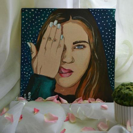 Портрет маслом в стиле поп-арт