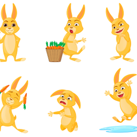 сет милых зайчиков