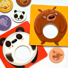 Детский пазл "Мама и малыш"