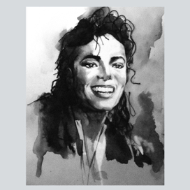 Майкл Джексон (акварель)