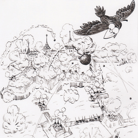 Несерьёзный рисунок на тему осад