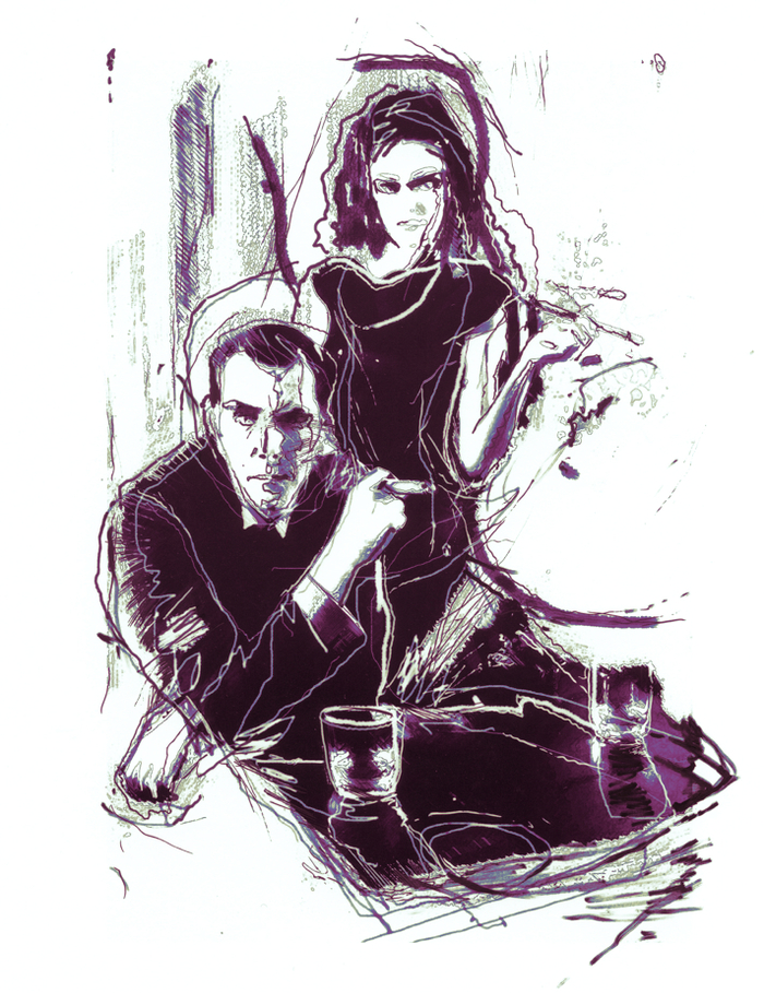 Mikhail Bulgakov's "Master and Margarita". illustration. Voland Gela ...