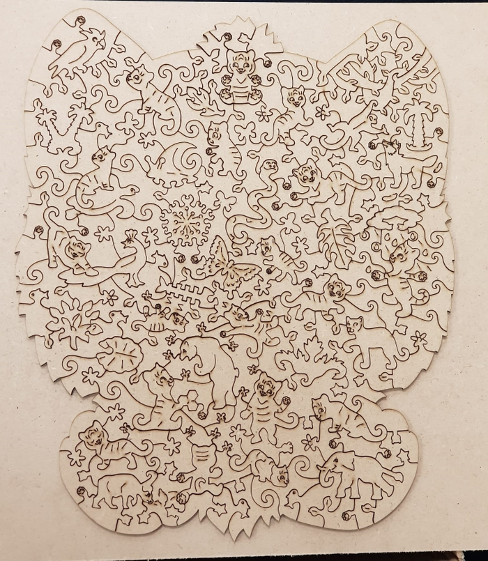 Деревянный пазл тигрята