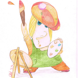 художник за работой